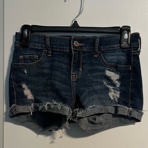 Hollister low rise ripped shorts